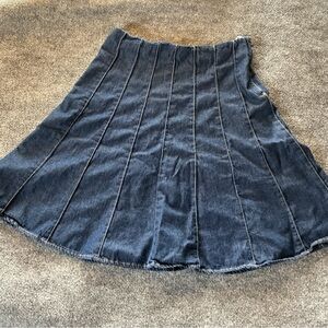 Jones New York Signature Denim Paneled A-Line Vintage Skirt